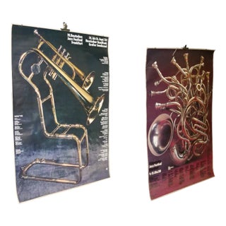 Gunther Kieser, Jazz Festival Frankfurt Original Posters, 1980s, Paper, Set of 2 For Sale