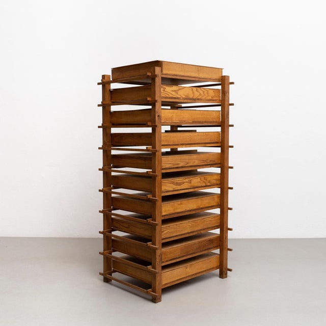 Wood Mid-Century Modern Wood Drawers attributed by Gerrit Thomas Rietveld, 1970s For Sale - Image 7 of 11