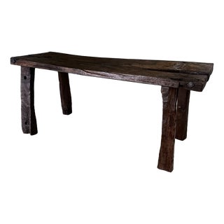 Early 19th Century Handcrafted Carved Workbench For Sale