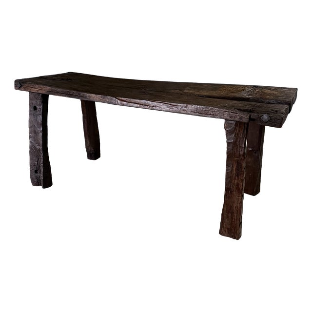 Early 19th Century Handcrafted Carved Workbench For Sale