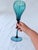 Italian Mid 20th Century, Ribbed Optic Empoli on Long Stem in Peacock/Teal For Sale - Image 6 of 6