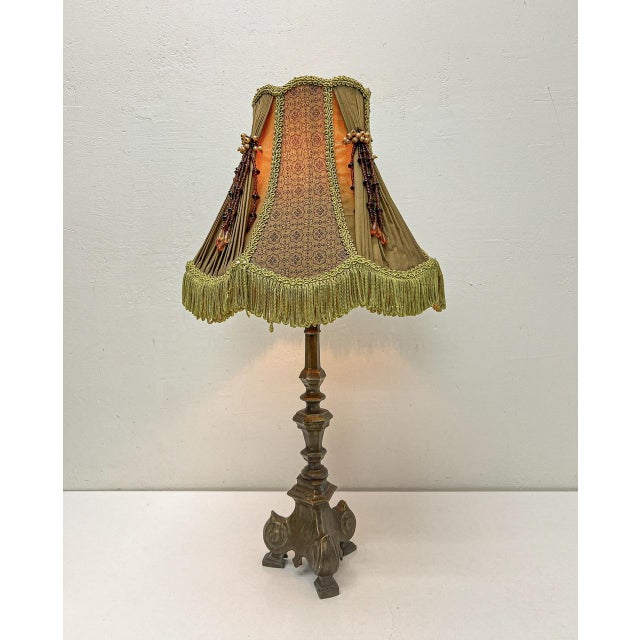Gothic Bronze Table Lamp, 1960s For Sale - Image 12 of 13