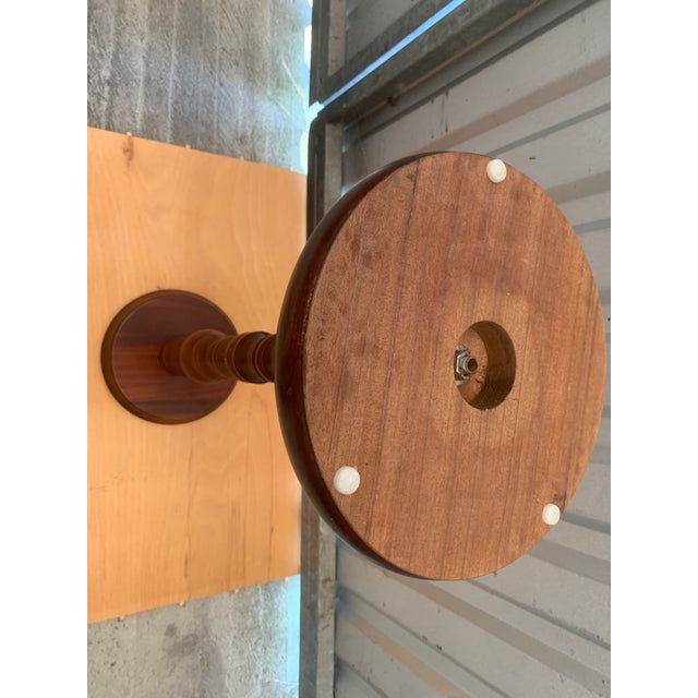 Pedestal Beech Table, 1970s For Sale - Image 10 of 13