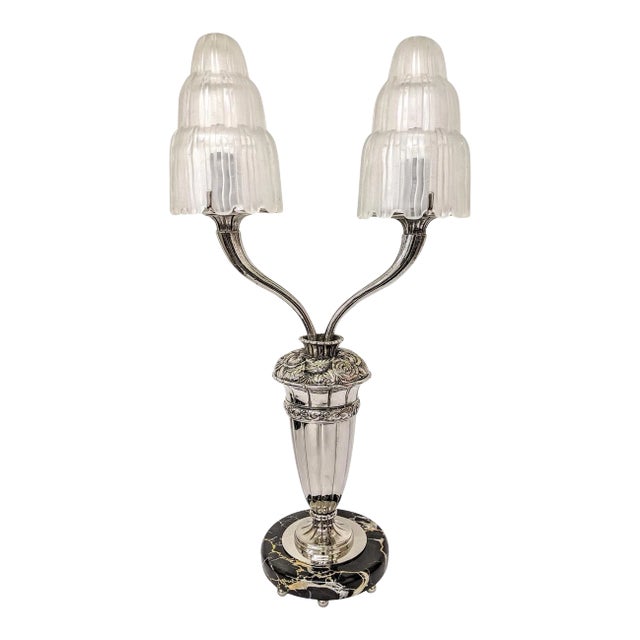 French Art Deco Table Lamp by Sabino For Sale