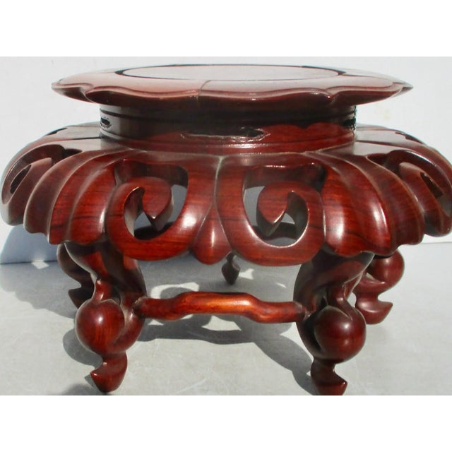 1980s Chinese Rosewood Table Stand For Sale - Image 4 of 4