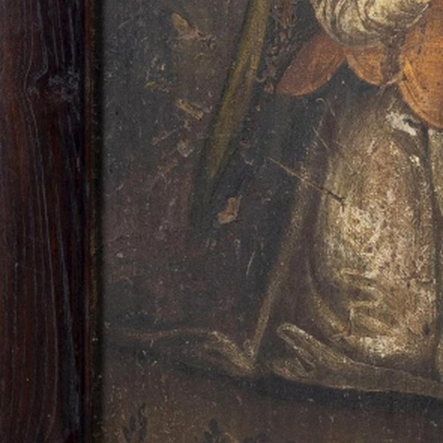 European School Artist, Landscape with Lady in Prayer, 18th Century, Oil Painting For Sale - Image 3 of 6