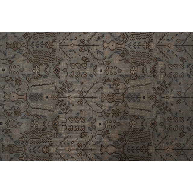 Mid 20th Century Vintage Turkish Long Runner - Floral Stair Carpet 2'7" X 24'7" For Sale - Image 4 of 13