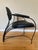 Postmodern 1980s Wrought Iron Metal and Tufted Leather Armchair Italy For Sale - Image 4 of 12