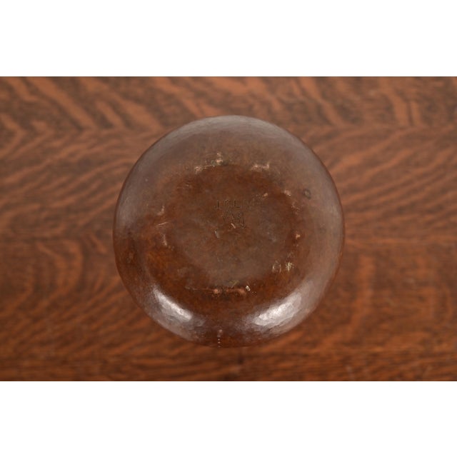Ramon Ramirez Arts & Crafts Hammered Copper Vase For Sale - Image 9 of 12