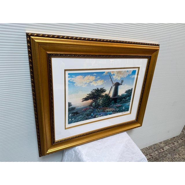 Alexander Chen Windmill at Golden Gate Park Original Artwork, Signed For Sale - Image 9 of 12