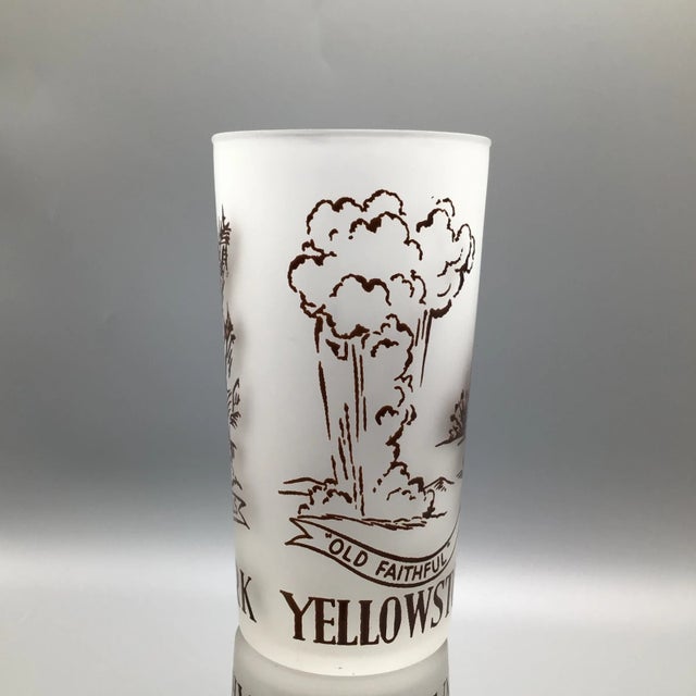 Glass Vintage Yellowstone National Park Tumblers - Set of 4 For Sale - Image 7 of 13