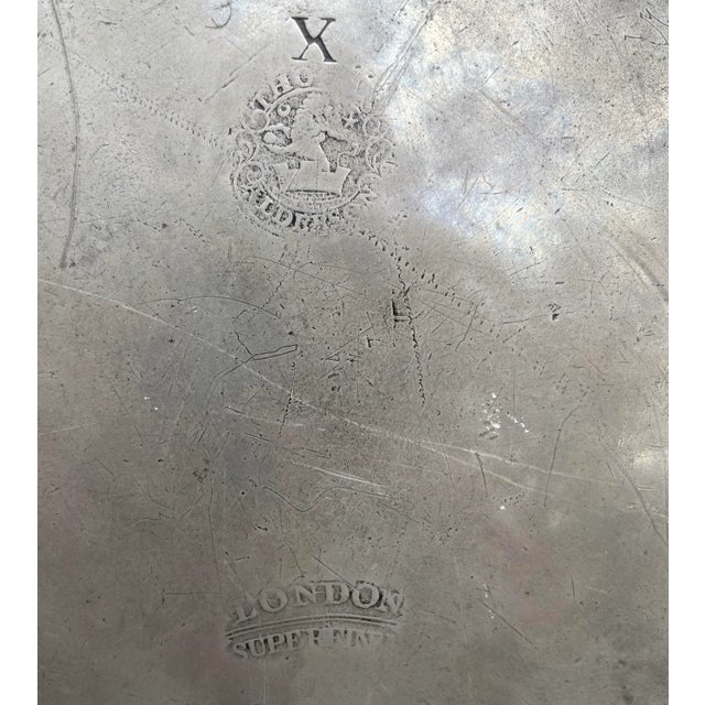 English Georgian Pewter Warming Plate by Thomas Alderson For Sale - Image 4 of 4