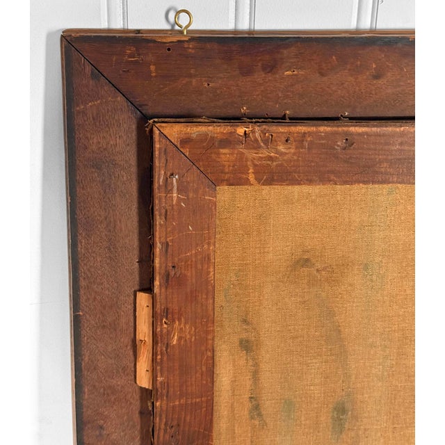 Late 19th Century Antique Realism "Women in Pink Dress W/ Forest Doves" Oil on Canvas Painting For Sale - Image 5 of 16