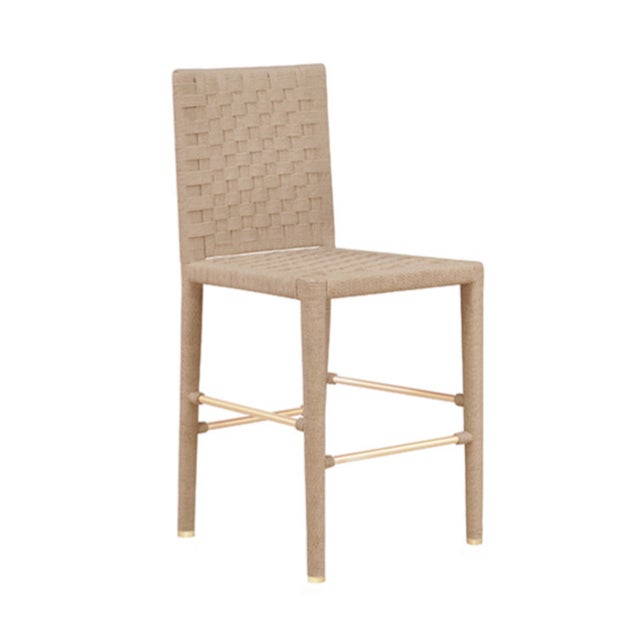 New special order item. Not vintage. The Burbank counter stool showcases a hand strung basket weave pattern with elegant...