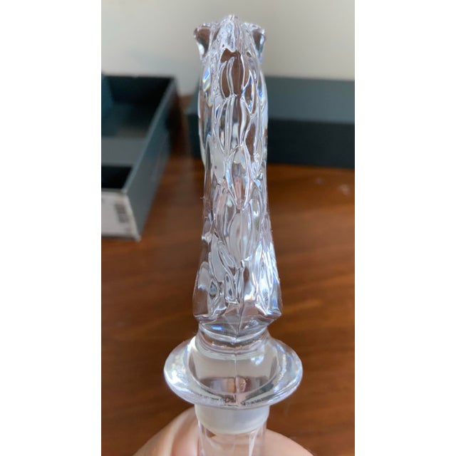 Glass Vintage Villeroy & Boch Crystal Horse Head Bottle Stopper in Original Box For Sale - Image 7 of 10