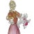 Mid 20th Century Murano Vintage Sommerso Pink Gold Flecks Italian Art Glass Male Female Farmer Figure Sculptures - A Pair For Sale - Image 5 of 10