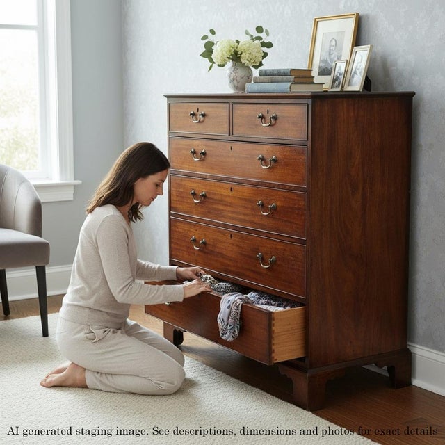 This impressive late 18th-century Georgian chest of drawers displays attractive age, colour, and patina, full of charm and...