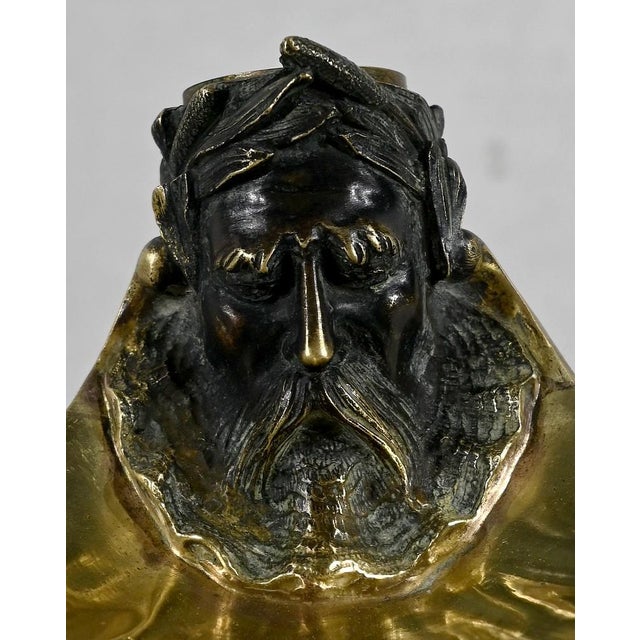 Inkwell in Double Patina Bronze, Late 19th Century For Sale - Image 5 of 18