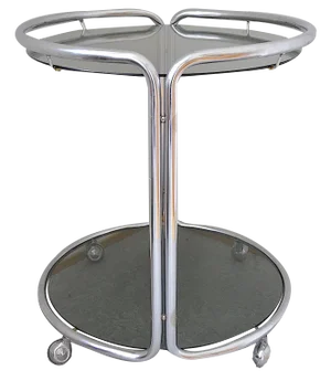 Smoke Glass with Steel Tube, 1970s