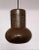 German Ceiling Lamp with Brown Metal Shade from W J Leuchten, 1980s For Sale - Image 4 of 7