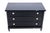 Art Deco Chest of Drawers in Black High-Gloss Lacquer, Fittings and Sabots Nickel-Plated, 1930s For Sale - Image 4 of 7