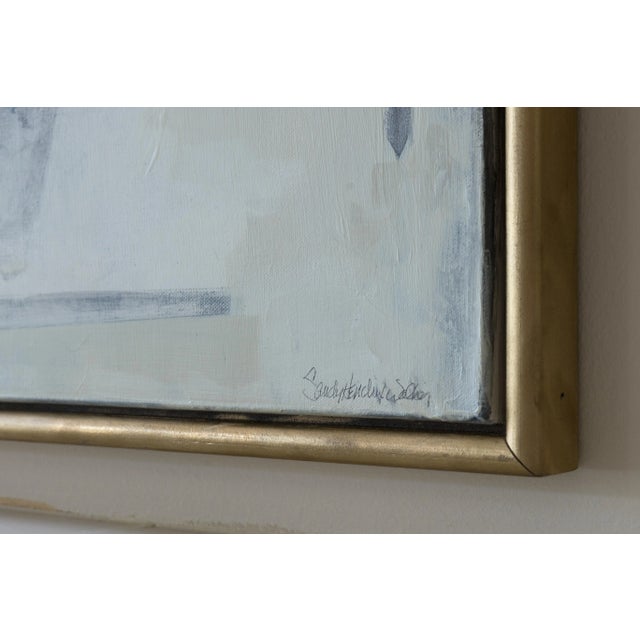 Wood 2018 “Footnote” Large Black, White and Gray Acrylic on Canvas by Sandy Walker For Sale - Image 7 of 8