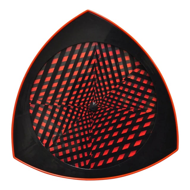 Vintage 1996 Rabbit Tanaka Lumaseries CyberSpace Red Kinetic Wall Art Sculpture For Sale