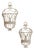 French Country White Wall-Mounted Hay Rack, Set of 2 For Sale