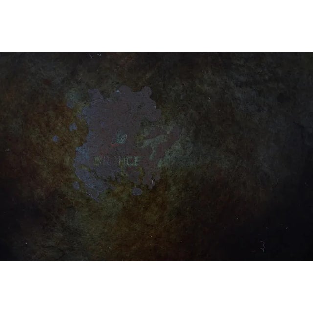 Metal Art Deco Danish Bronze Bowl with Brown Patina in the style of Axel Salto and Tinos, 1950s For Sale - Image 7 of 8