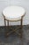 Metal Modern Vintage Metal Round Vanity Stool For Sale - Image 7 of 10