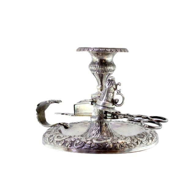 Silver Silver Paddle with Embossed Scissors For Sale - Image 8 of 8