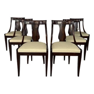 Vintage Empire Style Gondola Dining Chairs – Set of 6 For Sale