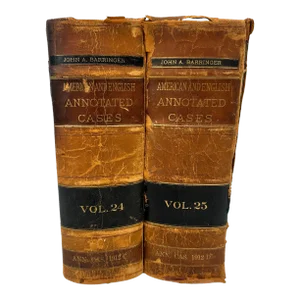 Antique Barringer American & English Annotated Cases Books- Set of 2