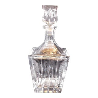 Reed and Barton Square Crystal Decanter in Soho For Sale