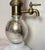 Large Antique Mercury Glass Brass Seltzer Siphon Bulbous Round Bottle Table Lamp For Sale - Image 4 of 11