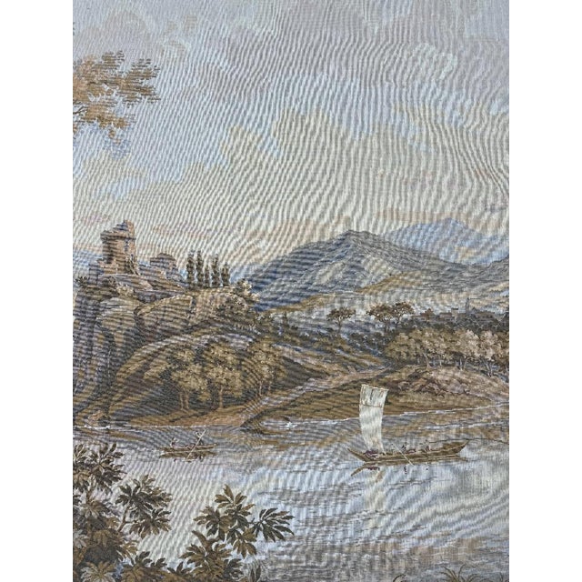 Large 20th Century Wall Tapestry in the style of Gobelins For Sale - Image 12 of 13