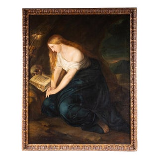 L. Louckx after van Dyck, Penitent Mary Magdalene, 1863, Oil Painting For Sale