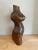 Fantastic sculpture of a female figure. Solid wood, polished