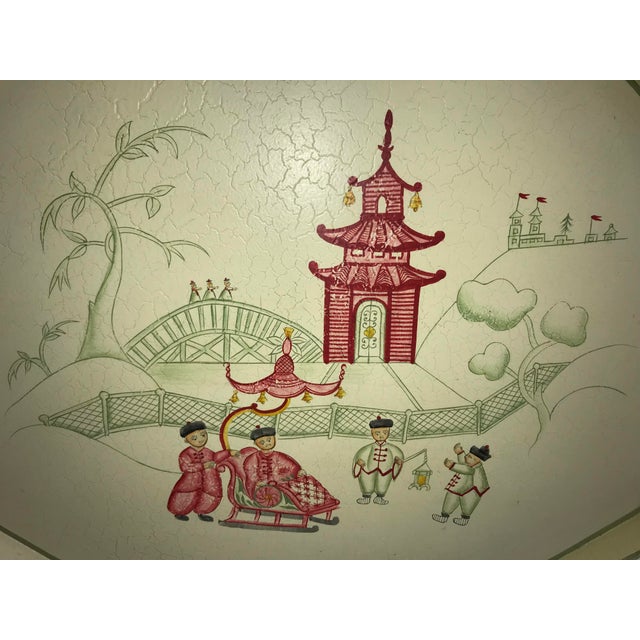 From the Jodhpur region of India comes a wonderful Casafina tole tray. Featuring an Asian motif in creamy-yellow, green...