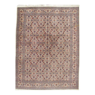 Vintage Circa 1940 Mahal Hand Woven Rug 9'8 X 12'7 For Sale