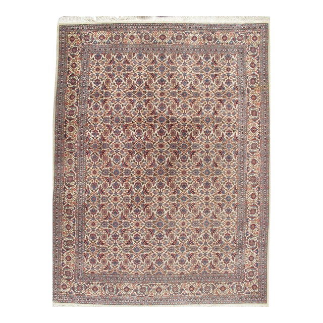 Vintage Circa 1940 Mahal Hand Woven Rug 9'8 X 12'7 For Sale