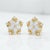 Modern Snowflake Earrings Studs in 14k Gold, A Pair For Sale - Image 3 of 7