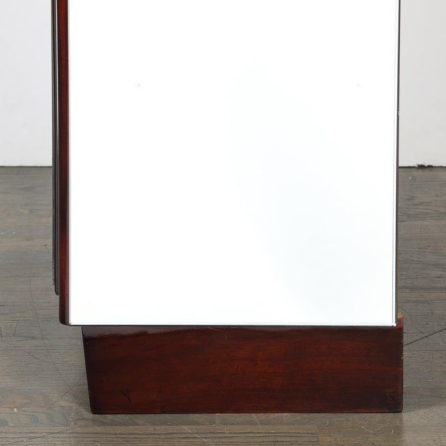Art Deco Directoire Style Walnut, Mirrored & Reverse Etched Detail Bar Cabinet For Sale - Image 17 of 18