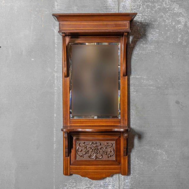 Wood Edwardian Last Look Mirror, 1890s For Sale - Image 7 of 7