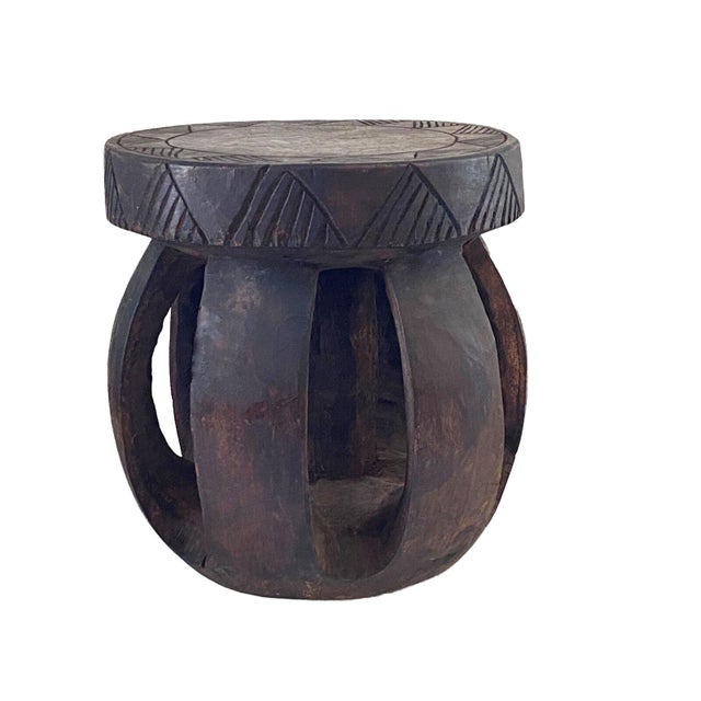 Wood Vintage African Baga Low Stool Guinea-Bissau For Sale - Image 7 of 7