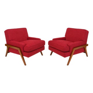 Mid Century Modern Lounge Chairs. - Pair For Sale