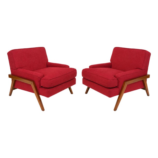 Mid Century Modern Lounge Chairs. - Pair For Sale