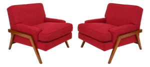 Mid Century Modern Lounge Chairs. - Pair