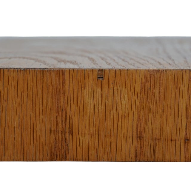 Mid 20th Century Large Oak Waterfall Coffee Table For Sale In Philadelphia - Image 6 of 7