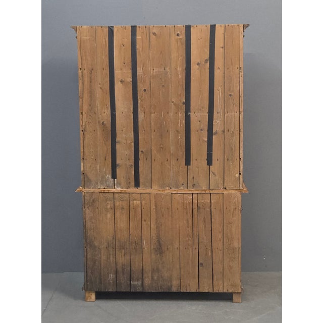Antique French Provincial Pine Stepback China Cabinet Sideboard Hutch For Sale - Image 17 of 18
